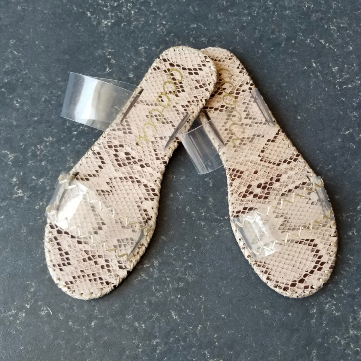 Clearly Cute Sandals - Snake - Harper Renae Boutique