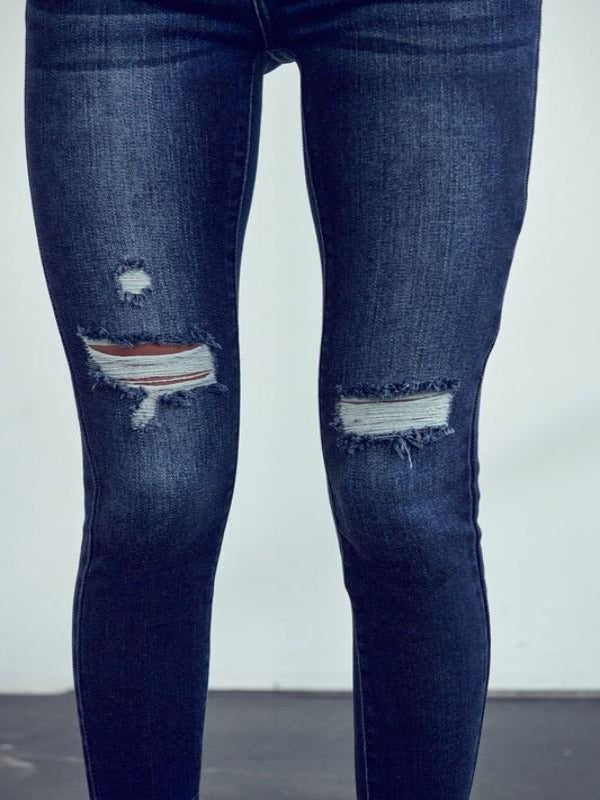 Alexa Mid Rise Ankle Skinny Kancan Jeans - Harper Renae Boutique