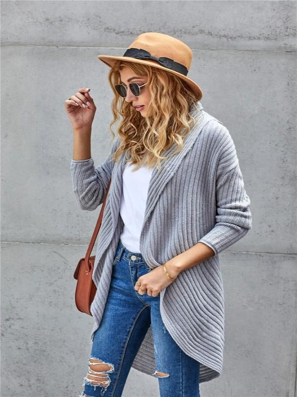 Thea Sweater Cardi - Grey - Harper Renae Boutique