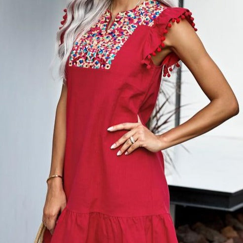 Confetti Dress - Red - Harper Renae Boutique