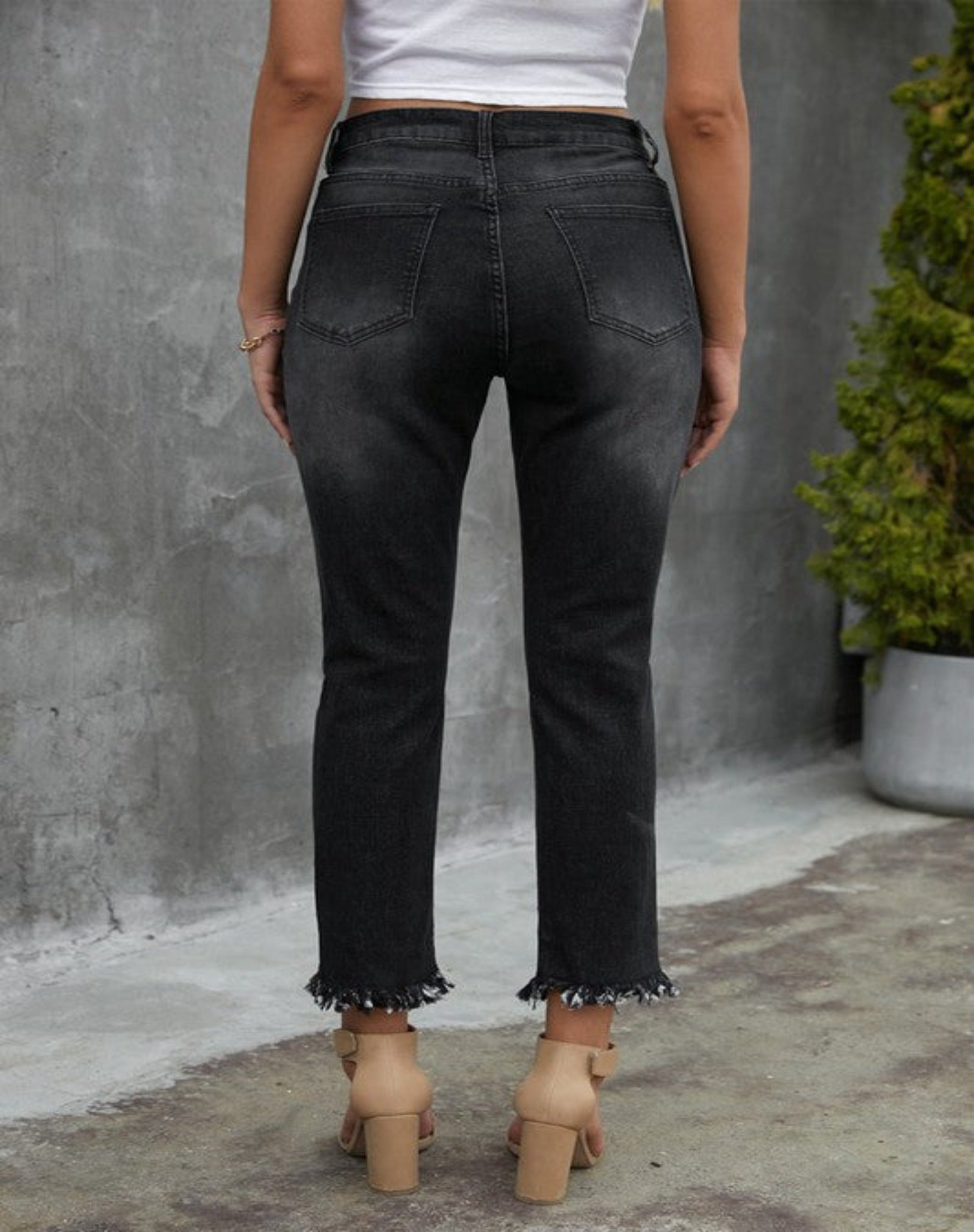 Gisele Mid Rise Straight Jeans - Harper Renae Boutique
