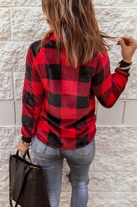 Snowed In Buffalo Plaid Pullover - Harper Renae Boutique