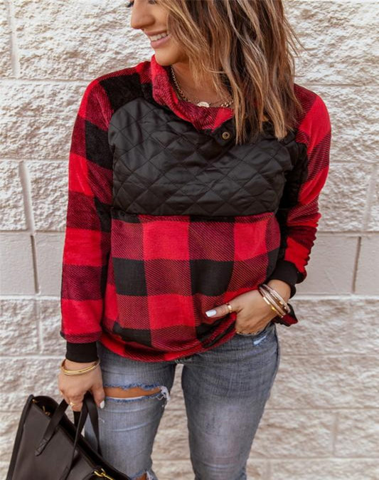 Snowed In Buffalo Plaid Pullover - Harper Renae Boutique