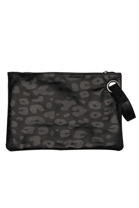 Faux Leather Leopard Clutch - Harper Renae Boutique