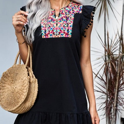 Confetti Dress - Black - Harper Renae Boutique