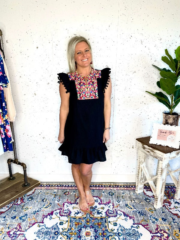 Confetti Dress - Black - Harper Renae Boutique