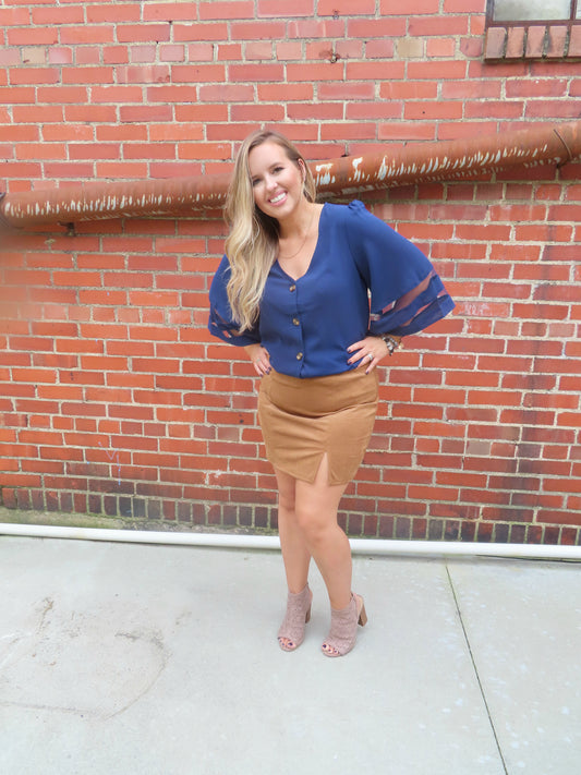 Carrie Corduroy Mini - Camel