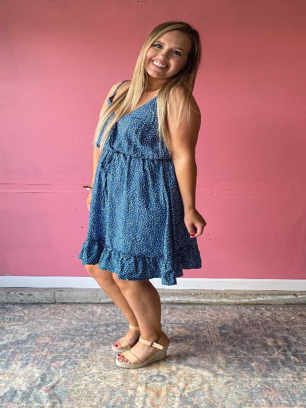 Wanna Be With You Speckled Dress - Harper Renae Boutique