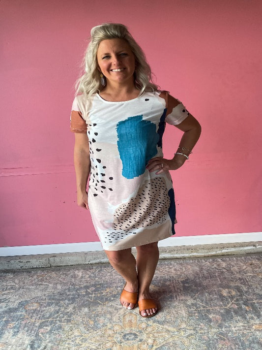 Leighton Tee Dress - Pink - Harper Renae Boutique