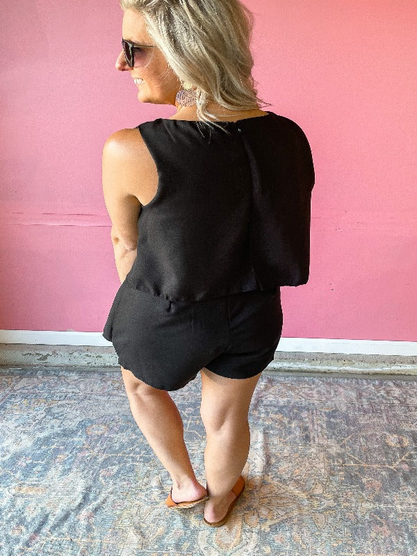 Sway Into Summer Romper - Black - Harper Renae Boutique