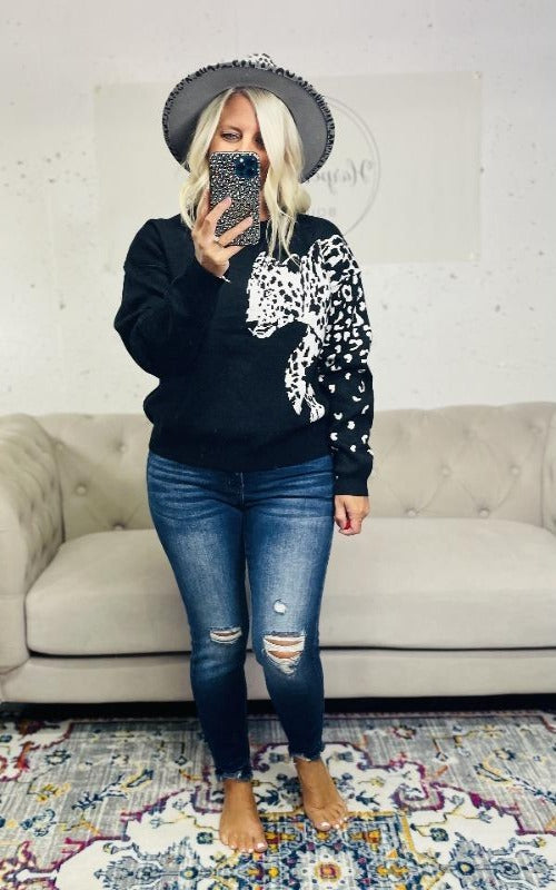 Wild One Sweater - Black - Harper Renae Boutique
