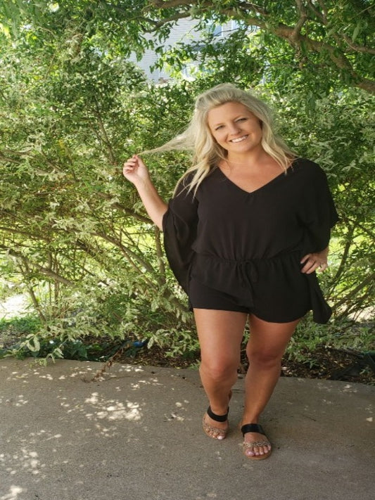 Veronica Romper - Black - Harper Renae Boutique