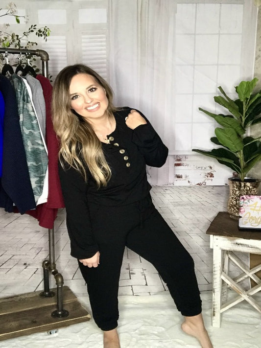 Harper Onesie - Black - Harper Renae Boutique