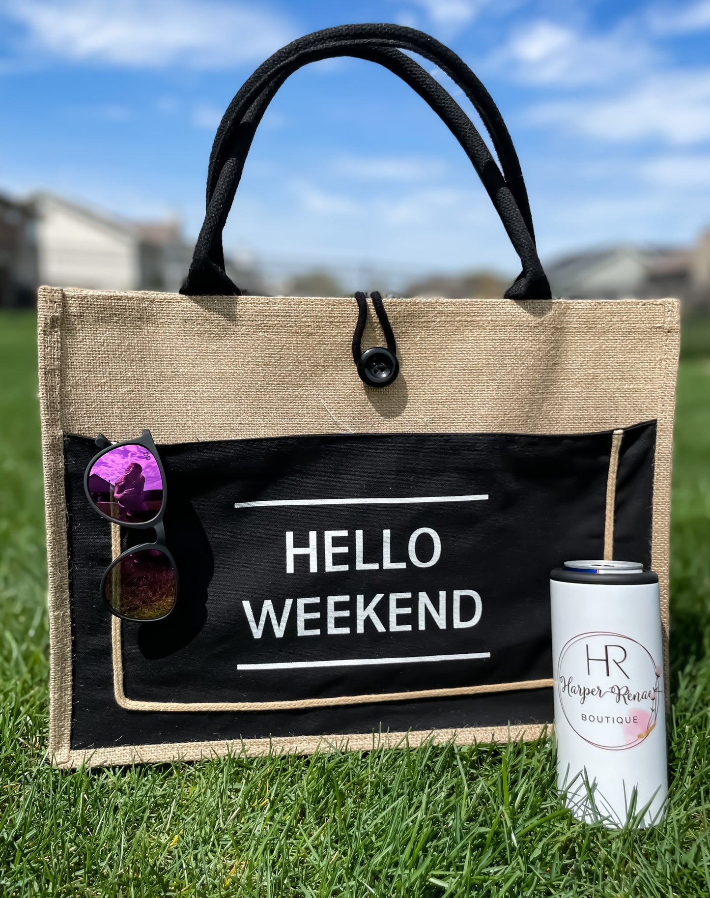Hello Weekend Tote Bag - Harper Renae Boutique